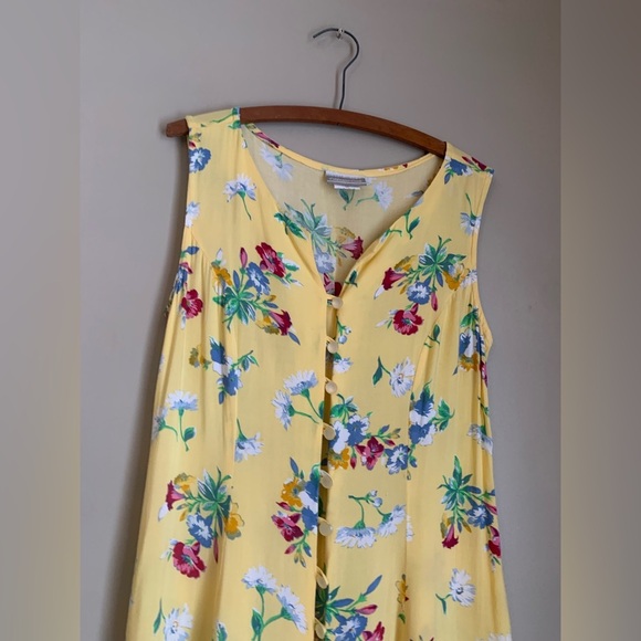 Coldwater creek Vintage 90's dress grunge floral maxi /midi dress pheobe friends - Picture 3 of 9